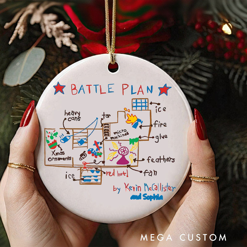 Personalized Battle Plan Christmas Movies Ornament Christmas Film Ornament Movie Holiday Ornament