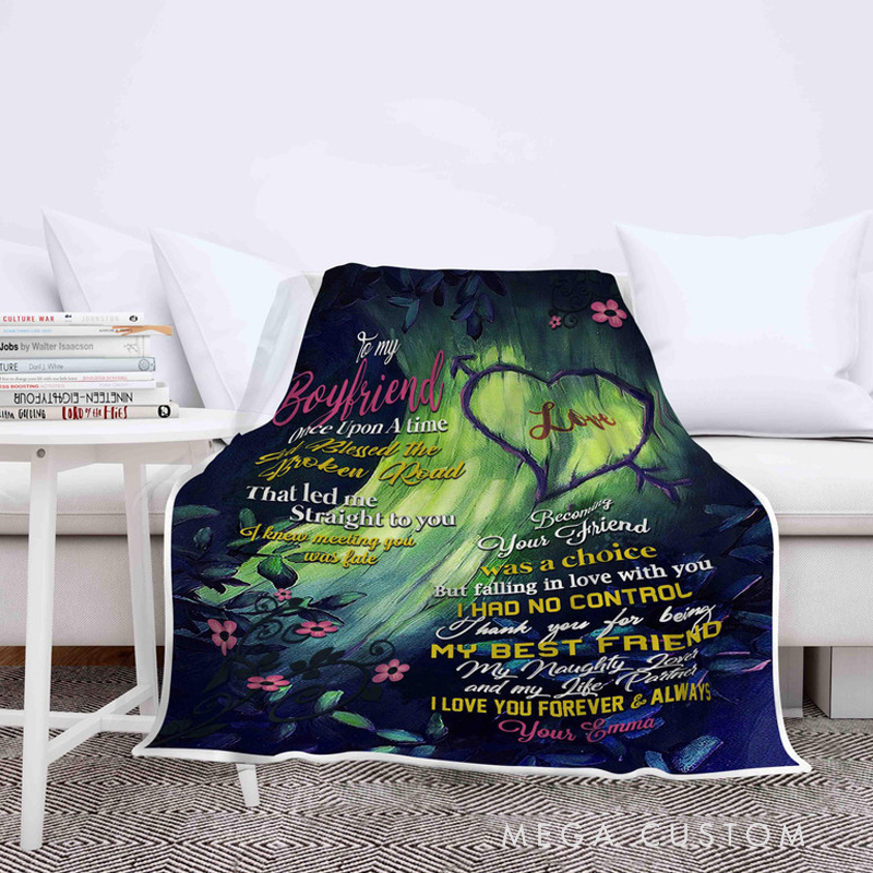 Personalized God Blessed the Broken Road Soft Throw Blanket with Name Religious Day Birthday Christmas Gift for Christians