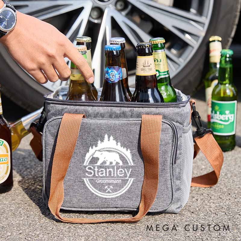 Personalized Groomsmen Cooler Bag Groomsmen Gifts Beer Cooler Bag Men's Gift Cooler Bag for Groom Best Man Bachelor Party Gift Bag