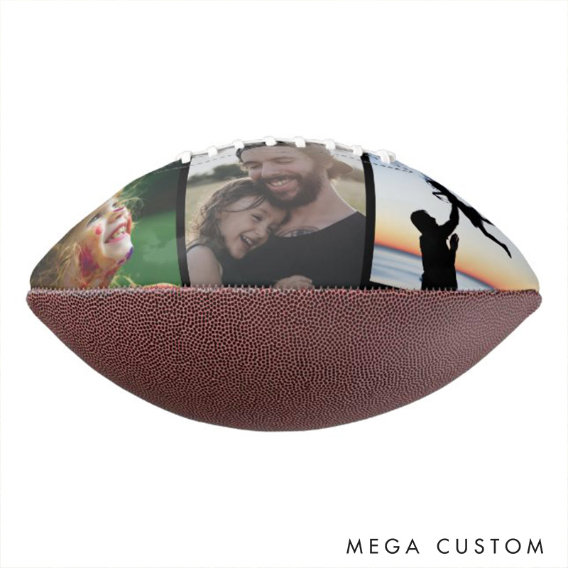Personalized American Football "BEST DAD EVER"with Custom Photo and Celebrate the World's Best Dad