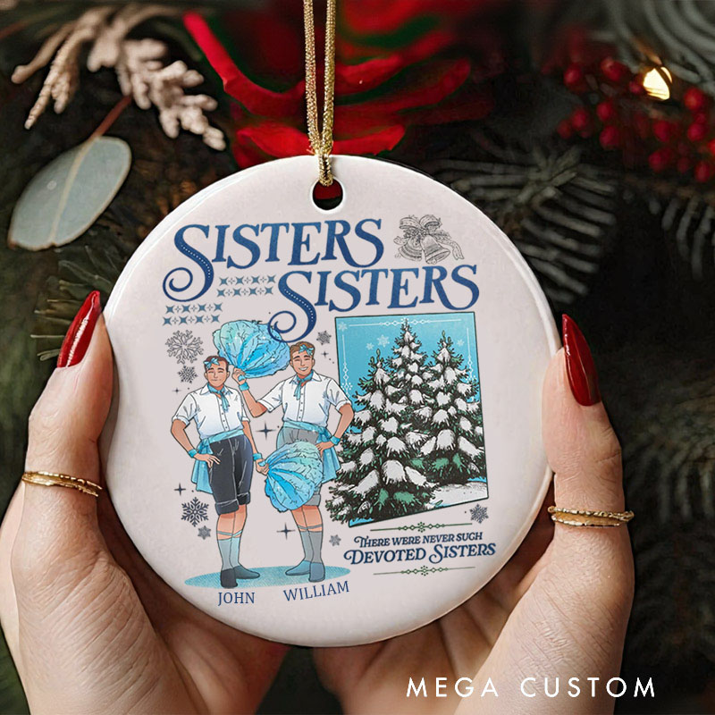 Personalized Christmas Ornament Haynes Sisters White Christmas Movie Ornament Sisters Sisters Boy Version Christmas Song Ornament