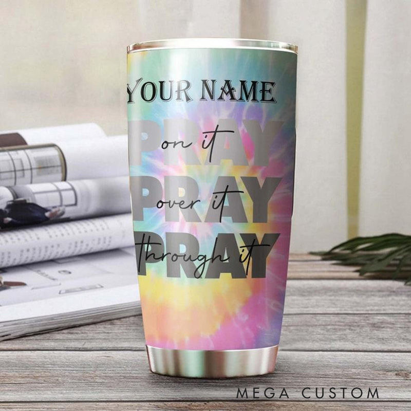 Personalized Prayer on it 20oz Stainless Steel Tumbler with Name Religious Gift for Women