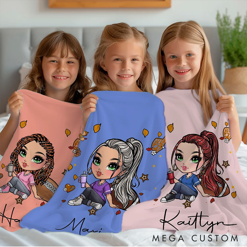 Personalized Football Name Blanket with Your Name and Jersey Number, Add a Personal Touch to Cozy Comfort