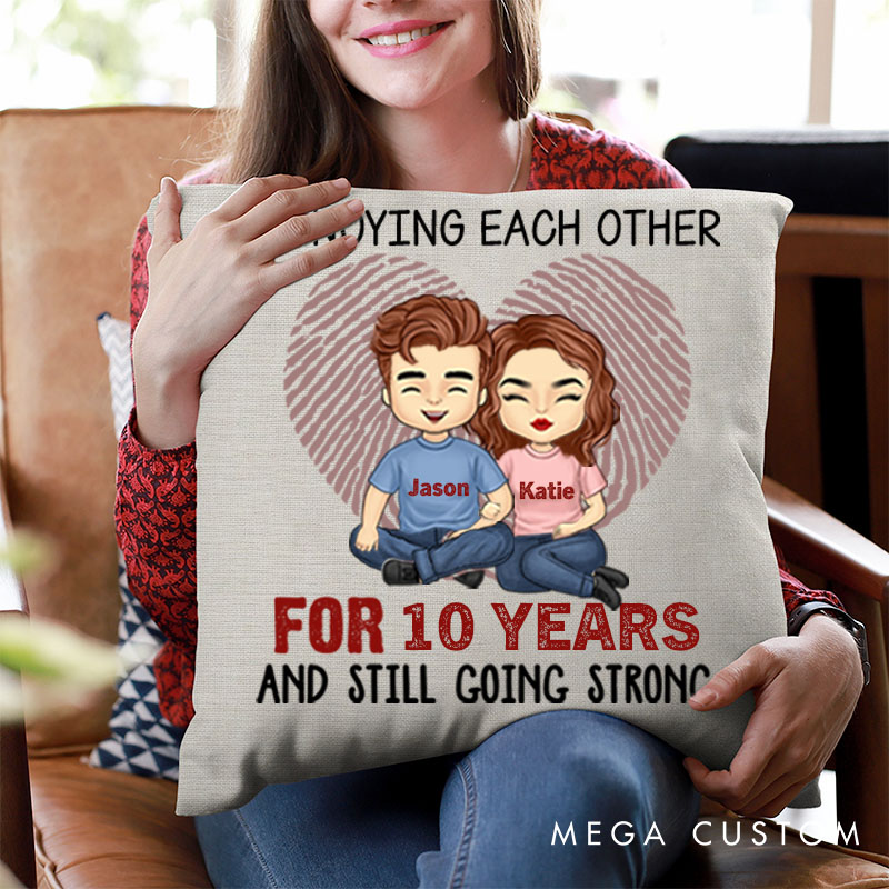 Personalized Couple Anniversary Pillow Annoying Each Other Many Years and Still Going Strong Pillow For Couple Anniversary Gift