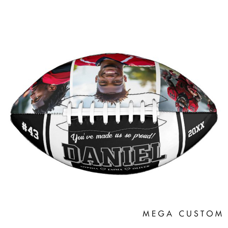 [Copy]Personalized Coach American Football with Custom Photo and A Perfect Tribute to Your Coach