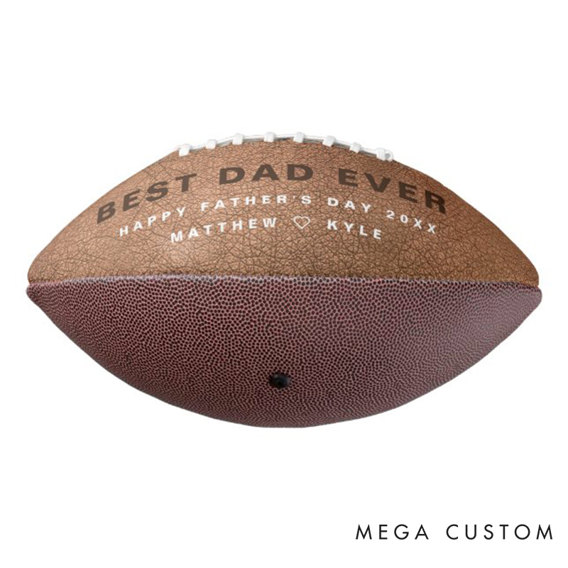 Personalized American Football"BEST DAD EVER" with Custom Photo for Father's Day