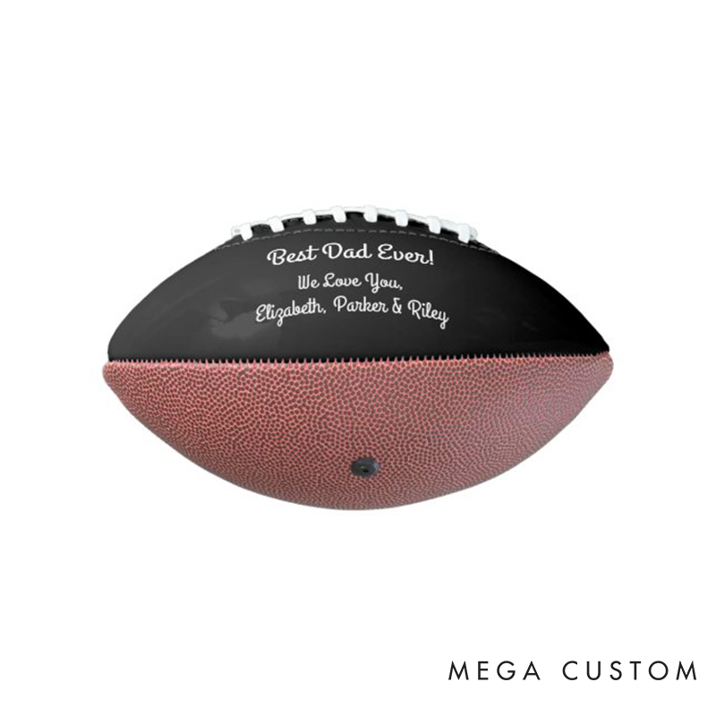 Personalized "Best Dad Eve" American Football Keepsake with Custom Photo and A Gift from the Heart