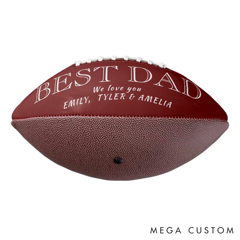 Personalized ”BEST DAD“ American Football with Custom Photo and A Gift Straight from the Heart
