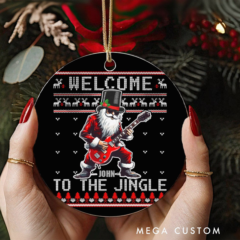 Personalized Ornament Rock n Roll Christmas Ornament Heavy Metal Music Lover Gift Punk Rock Musician Gift