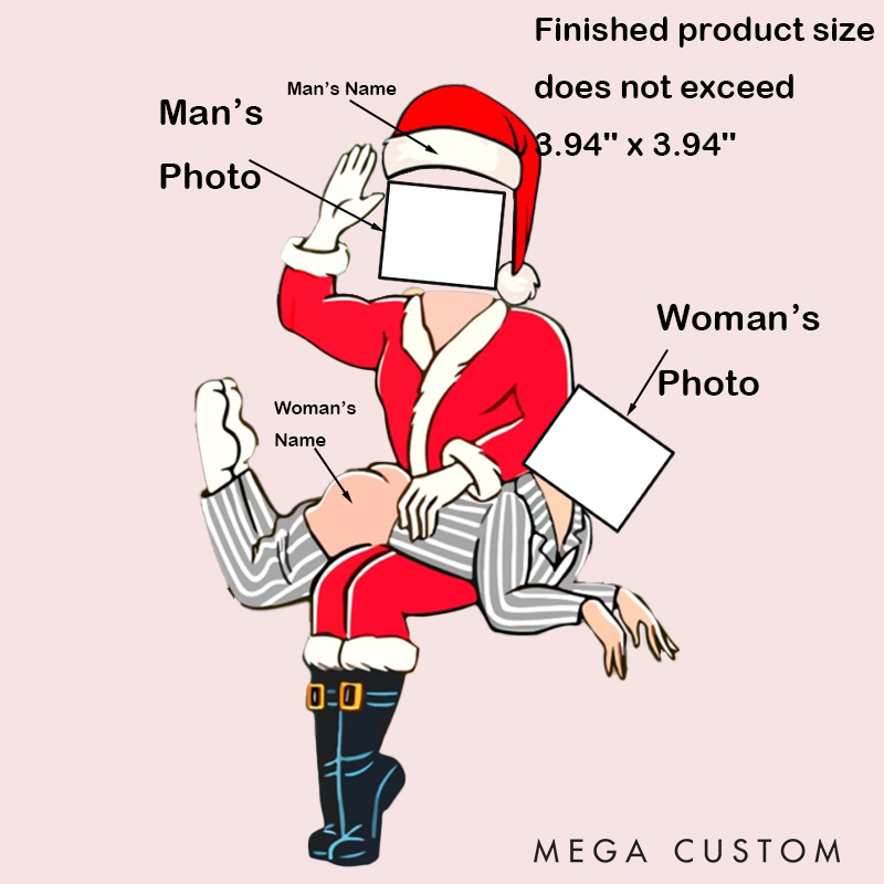 Personalized Couple Photo Christmas Ornament Funny Couple Christmas Decoration Gift Mr and Mrs Christmas Ornament