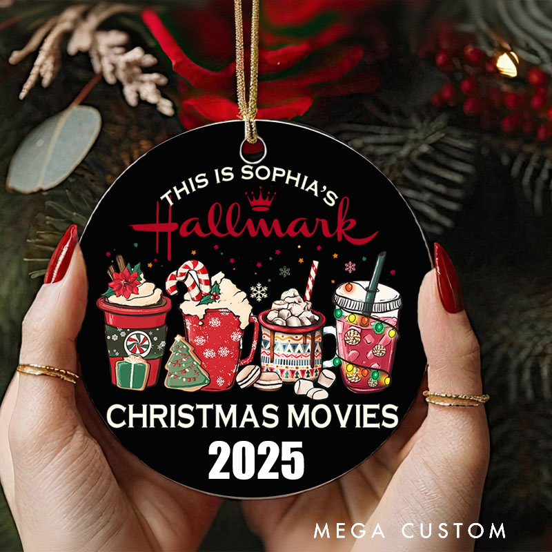 Personalized Coffee Christmas Movie Ornament Christmas Film Ornament Movie Holiday Ornament