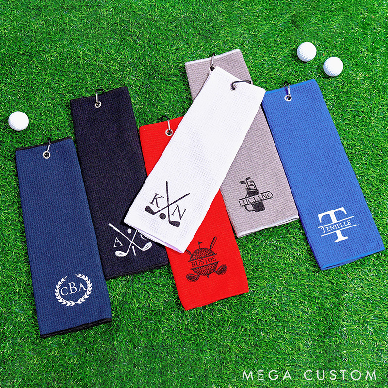 Personalized Golf Towel with Custom Name and Unique Custom Designs