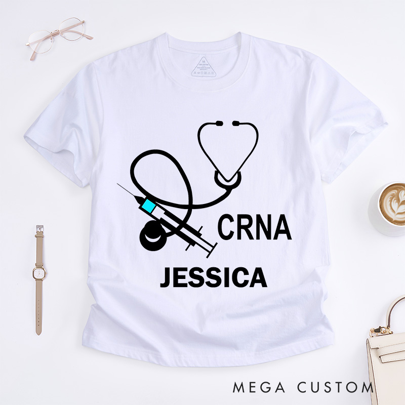 Personalized Nurse T-Shirts CRNA Essentials Fashion Design T-Shirts