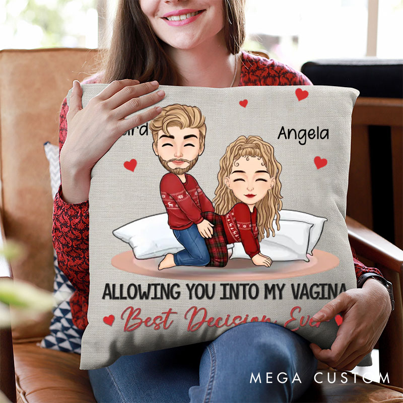 Personalized Couple Pillow Valentine's Day Couple Pillow Gift Funny Pillow Design For Girlfriend and Boyfriend