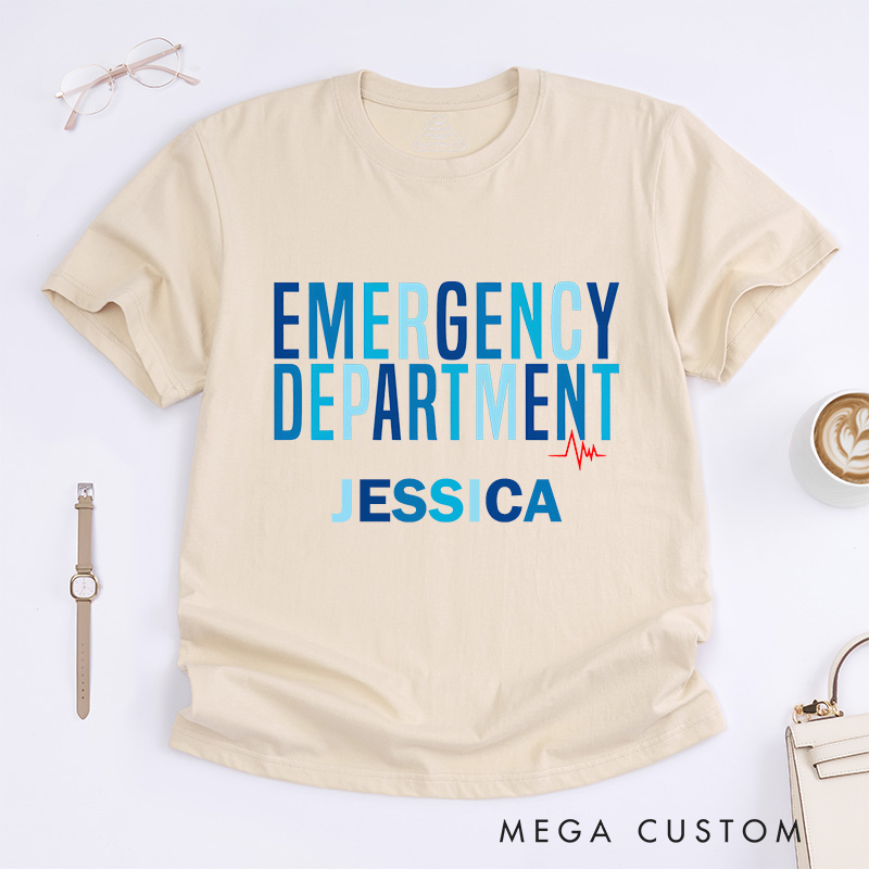 Personalized Nurse T-Shirts Emergency Department Fashion Design T-Shirts
