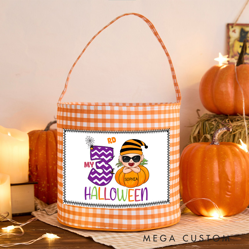 Personalized Halloween Treat Basket Kids Charm Design Halloween Gift Party Favor