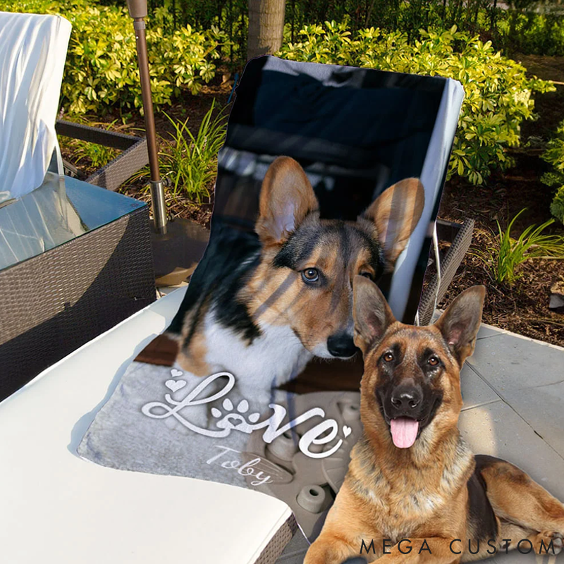Personalized Pet Lover Pet Photo Quick Dry Beach Towel