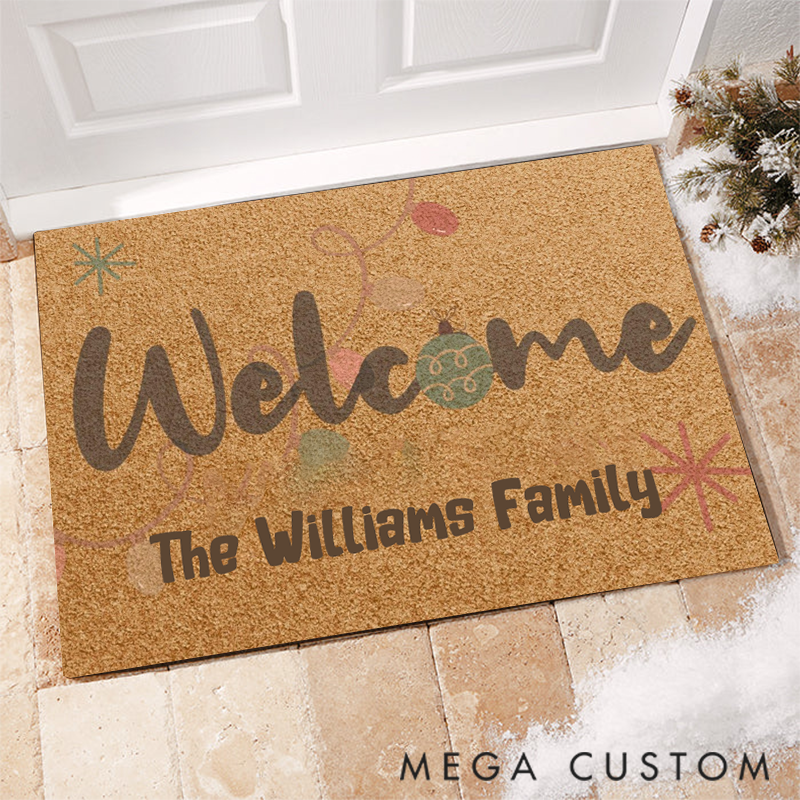 Personalized Seasonal Doormat to Celebrate Christmas with Your Family