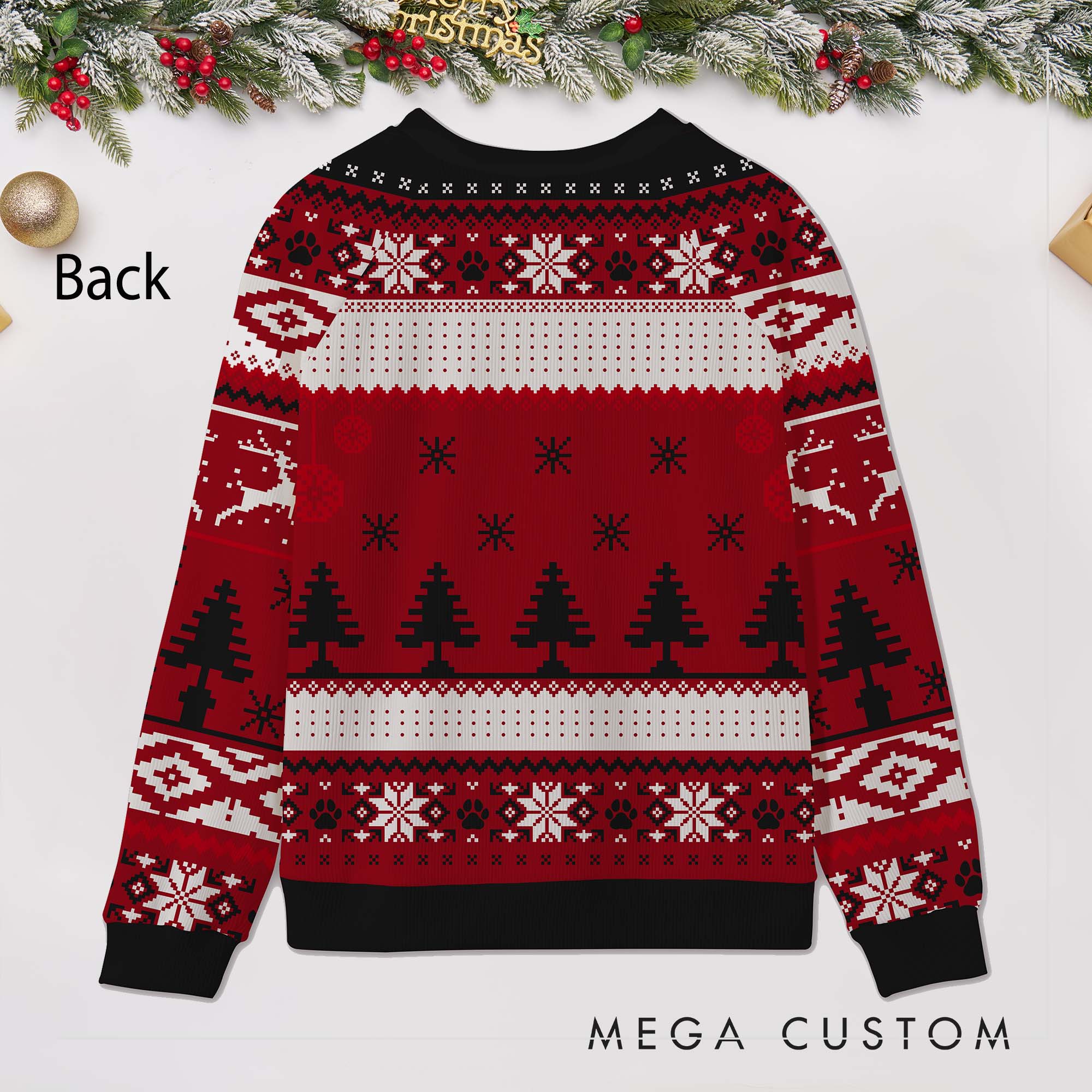 Personalized Ugly Sweater Custom Festive Holiday Sweatshirt Funny Christmas Party Outfit for Family Celebration Decor Christmas Gifts