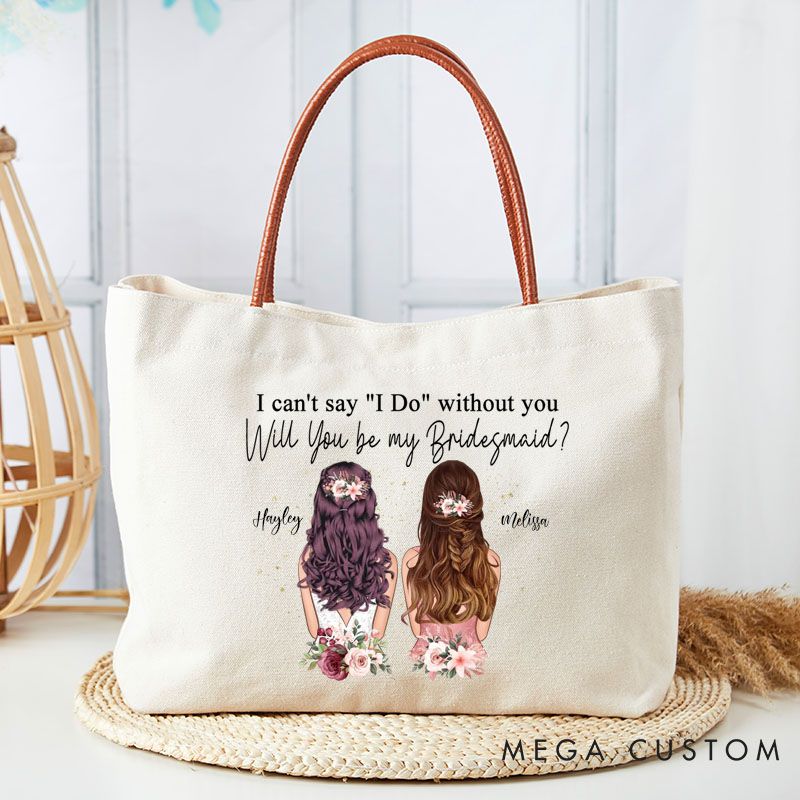 Personalized Bridesmaid Burlap Tote Bag Bride and Bridesmaid Totes Wedding Bridesmaid Gift Bag 