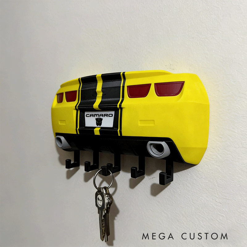 Personalized Bumblebee Camaro Inspired Key Holder Unique Gift for Racers and Racing Lovers