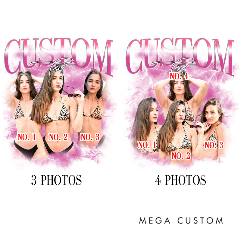 Personalized Girlfriend Bootleg Style Washed T-Shirt Custom Text Boyfriend Photo Tee Couple Face Rap Style Shirt Valentine's Day Gift for Wife Husband