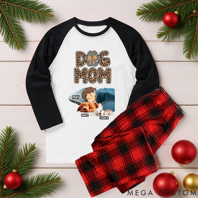 Personalized Dog Lover Napping Together Family Matching
