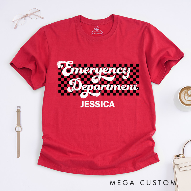 Personalized Nurse T-Shirts Emergency Department Fashion Design T-Shirts