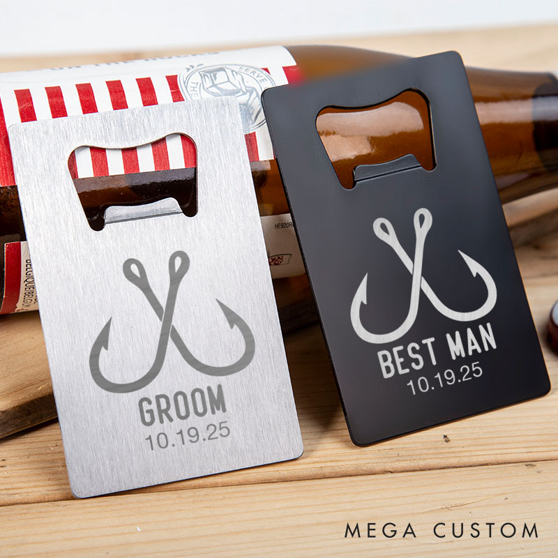 Personalized Groomsman Bottle Opener Engraved Groom Credit Card Bottle Opener Groomsman Bachelor Opener Wedding Party Favors Opener