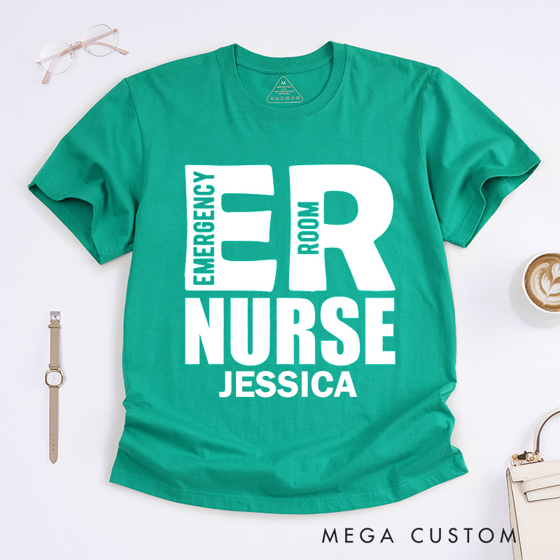Personalized Nurse T-Shirts Emergency Room Nurse Fashion Design T-Shirts