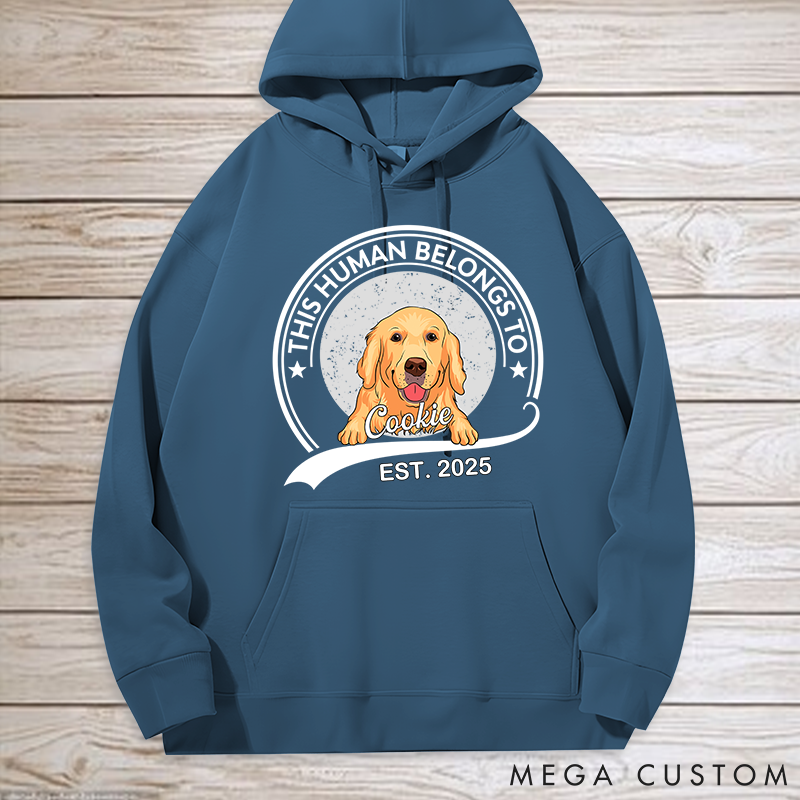 Personalized Dog Lover this Human Belongs to Dog Classic Hoodies