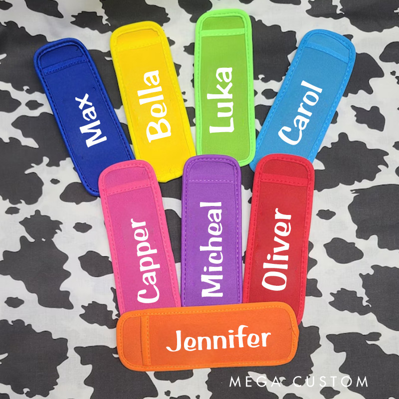 Personalized Multicolor Popsicle Holder with Name Summer Vacation Beach Party Gift for Kids