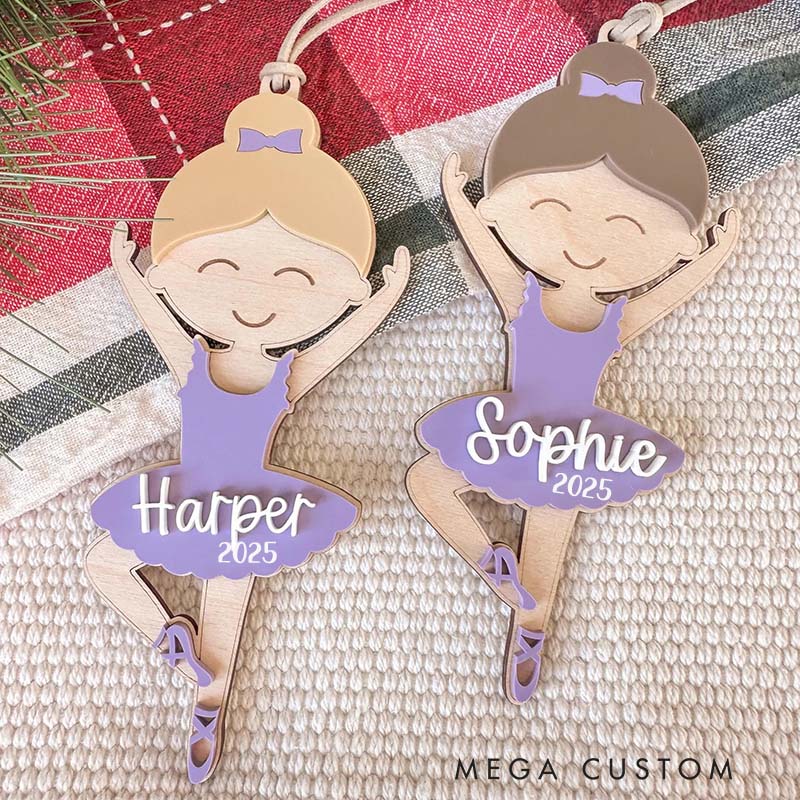 Personalized Girls Christmas Ornament Ballerina Ornament Girls Dance Ornament Girls Ballet Ornament