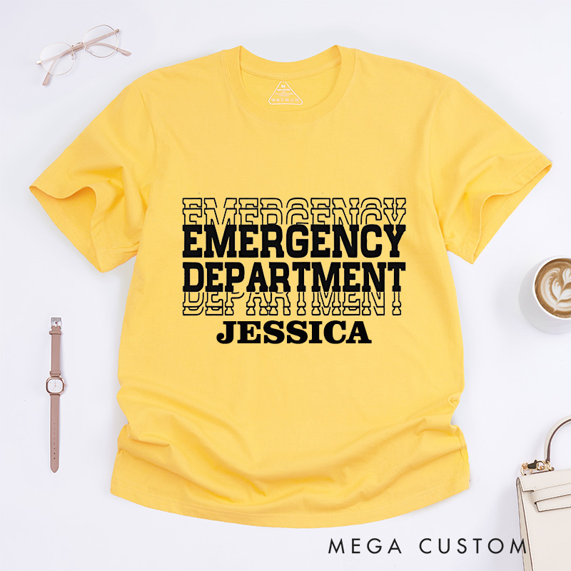 Personalized Nurse T-Shirts Emergency Department Fashion Design T-Shirts