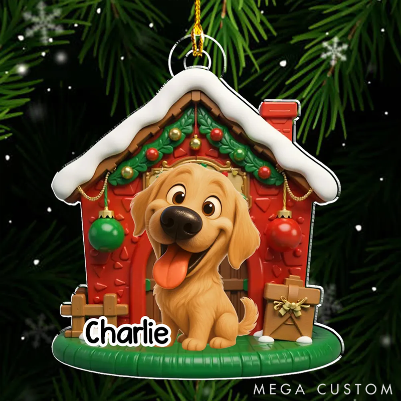 Personalized Dog Lover My Own Place Christmas Ornament