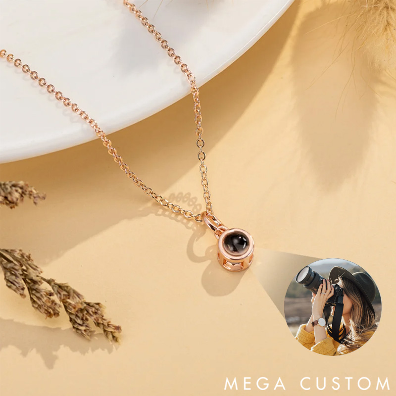 Personalized Bubble Design Projection Necklace A Memorable Travel Gift for Travel Lovers