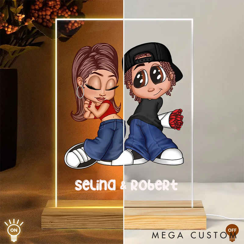 Personalized Couple Y2K LED Night Light Gift for Couple 