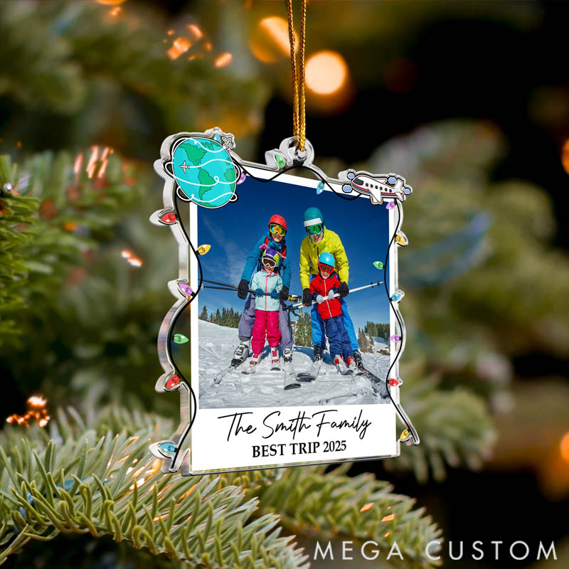 Personalized Acrylic Ornament Best Trip Family Gift for Travel Lovers