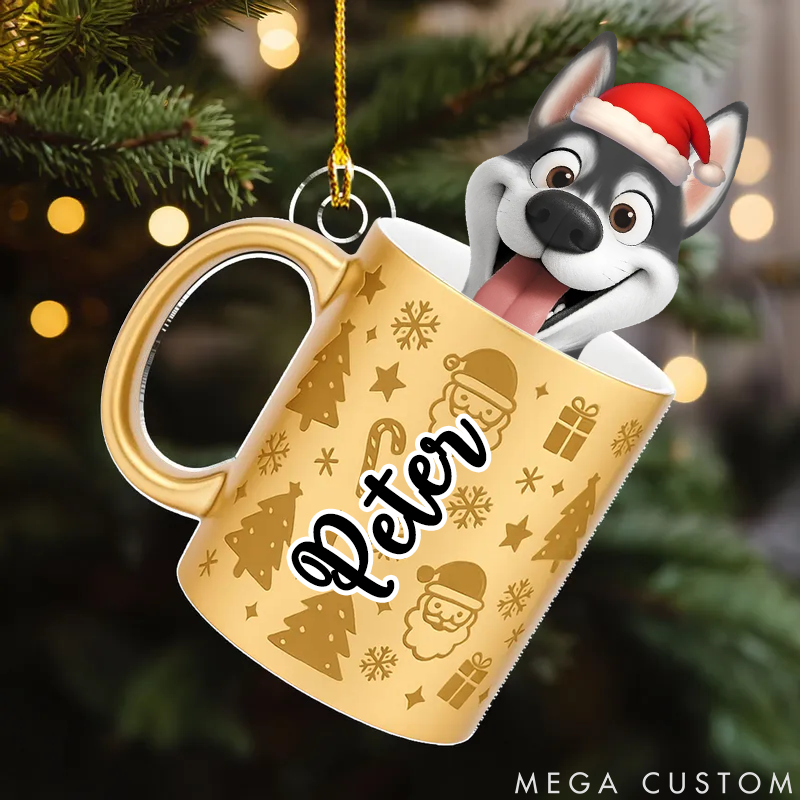Personalized Dog Lover Pouring You Out Christmas Ornament