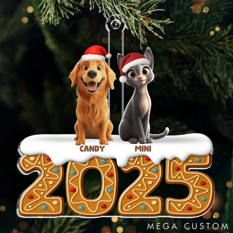 Personalized Pet Lover Pets Fill Life with Joy Christmas Ornament