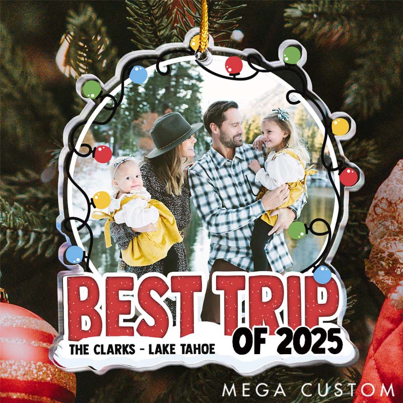 Personalized Acrylic Photo Ornament Best Trip Of 2025 for Travel Lovers