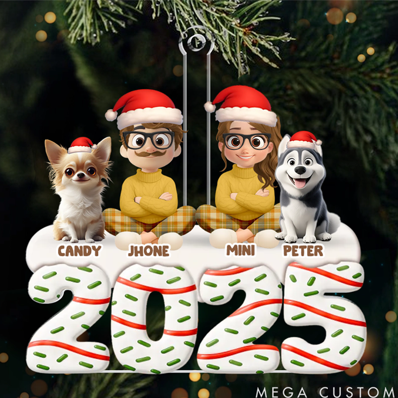 Personalized Dog Lover Happiness Baked into every Moment  Christmas Ornament