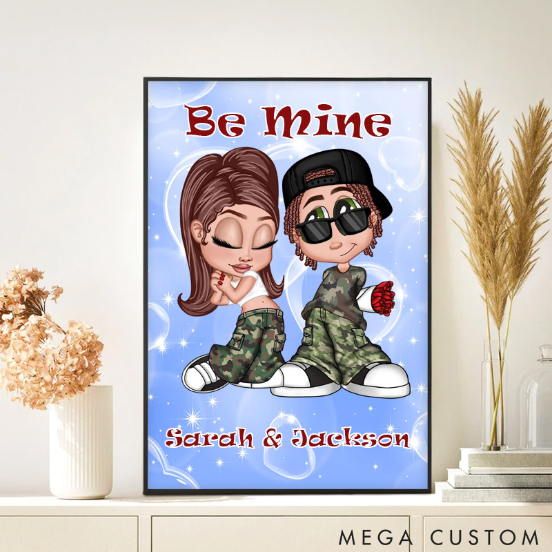 Personalized Y2K Couple Print Poster Couple Keepsake Unique Gift for Him and Her