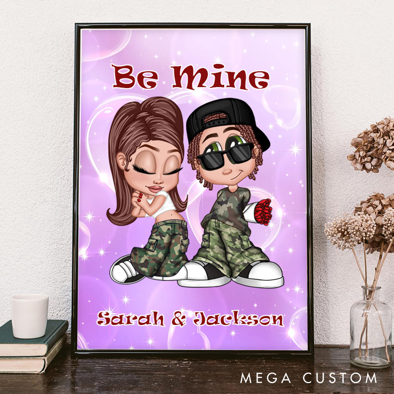 Personalized Y2K Couple Print Poster Couple Keepsake Unique Gift for Him and Her