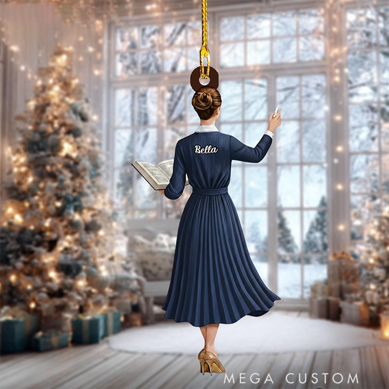 Personalized Teacher Christmas Ornament Best Teacher Acrylic Ornament Christmas Gift for Teachers