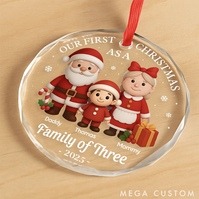 Personalized Family Christmas Ornaments Celebrating Our First Christmas Together as a Joyful Family