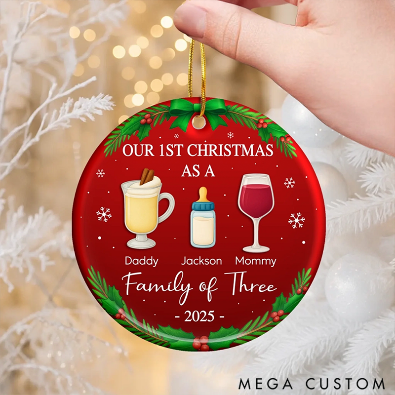 Personalized Family Christmas Ornaments Cherishing the Joy of Our First Christmas as a Family