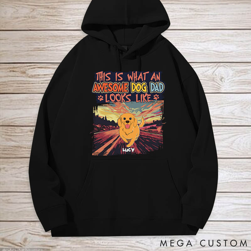 Personalized Dog Lover an Awesome Dog Dad Classic Hoodies