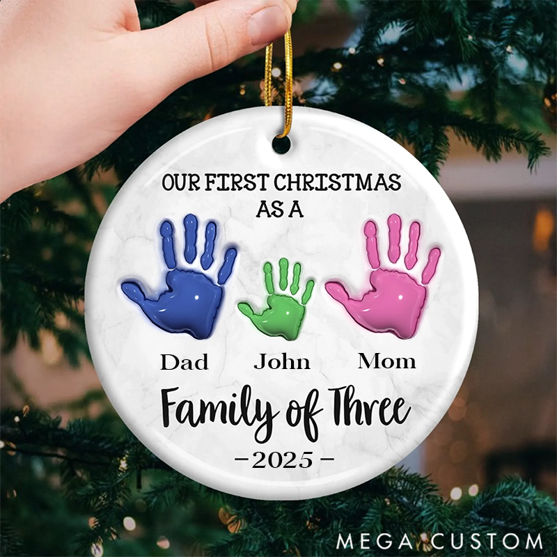 Personalized Family Christmas Ornaments Creating Lasting Memories with Our Family Handprint Tradition