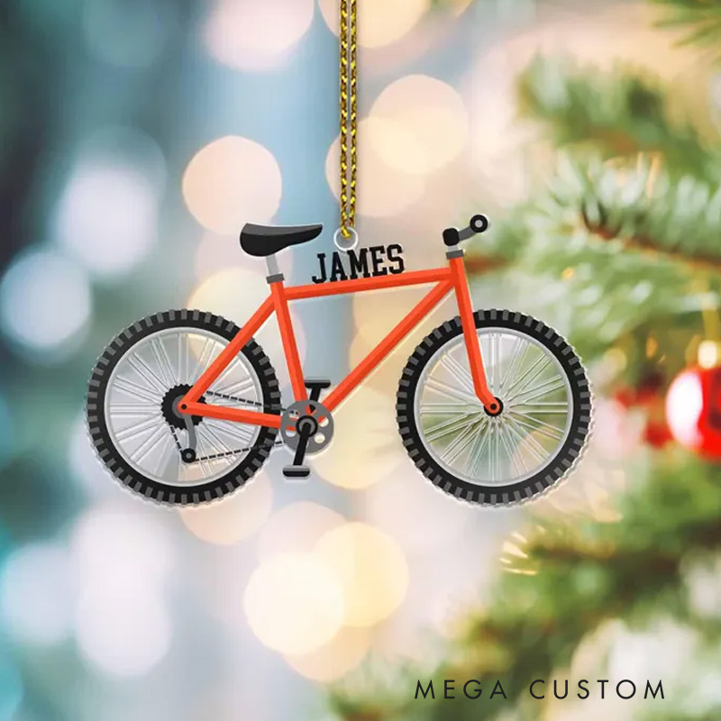 Personalized Name Bicycle Ornament Bicycle Ornament Gift for Boy Bicycle Gift
